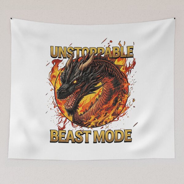Item preview, Unstoppable Beast Mode Dragon T-Shirt | Fiery Fantasy Dragon Graphic Tee designed and sold by eventdesign77.