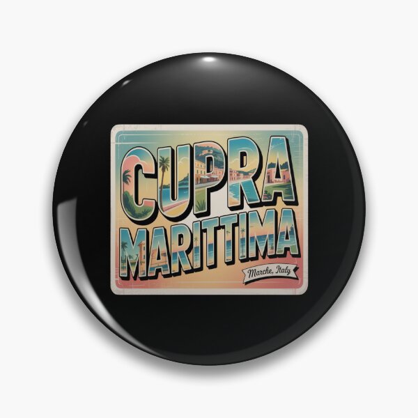 Item preview, Cupra Marittima Vintage Postcard Sticker – Marche Italy Retro Coastal Art designed and sold by stickercuffs.