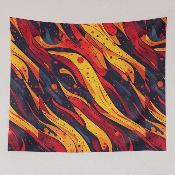 Item preview, Colorful Abstract Floral Pattern | Modern Art Design | Red, Yellow, Orange Flowers designed and sold by Ditstyle.