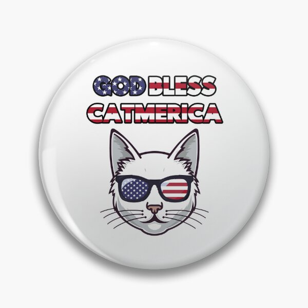 Item preview, God Bless Catmerica Funny Patriotic Cat Lover designed and sold by CatrovertStudio.