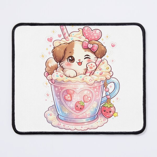 Item preview, Cute Kawaii Puppy Milkshake Sticker designed and sold by PixelMood Stickers.