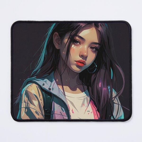 Item preview, Cyberpop Colorful Anime Girl Poster | Dark Cyberpunk Anime Design designed and sold by Joy-boy-op.
