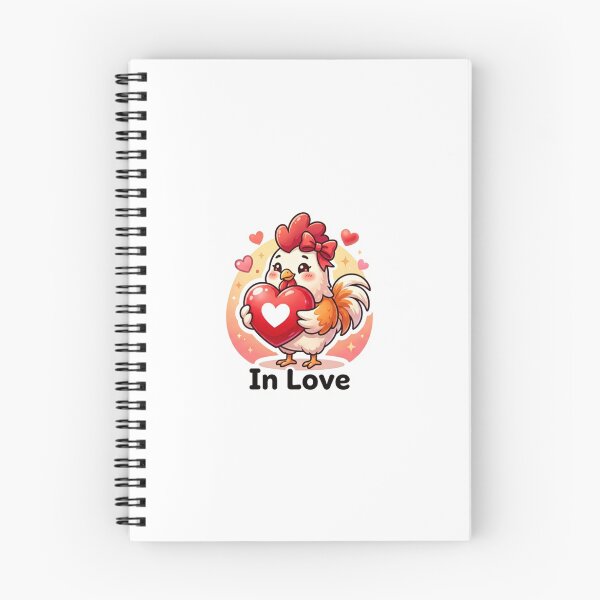 Item preview, Kawaii “In Love” Cute Chicken Sticker | Heart Hug Valentine Love designed and sold by MagicDesignCre.