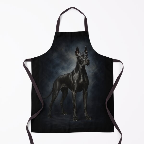 Item preview, Elegant Black Great Dane Portrait designed and sold by PetsArt.