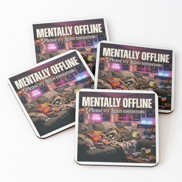 Item preview, Mentally Offline Raccoon | Funny Cozy Chaos Meme T-Shirt designed and sold by DmaarGroup.