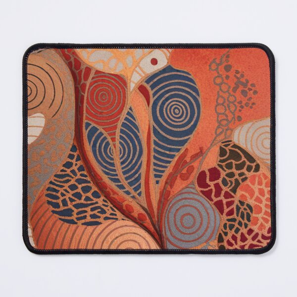 Item preview, Terracotta Blue Organic Geometric Pattern designed and sold by Lakuekarts.