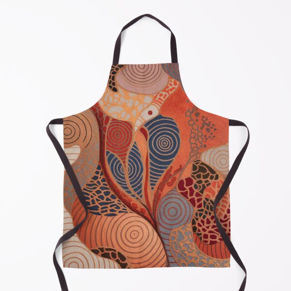 Item preview, Terracotta Blue Organic Geometric Pattern designed and sold by Lakuekarts.