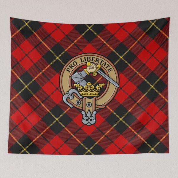 Item preview, Clan Wallace Crest over Tartan designed and sold by sifis.