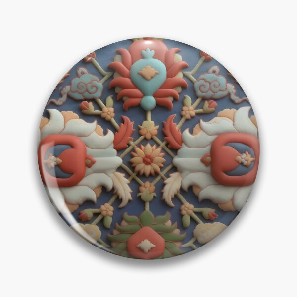 Item preview, Indian Antique Floral Rug Print designed and sold by Vicky Brago-Mitchell®.
