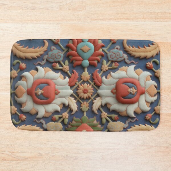 Item preview, Indian Antique Floral Rug Print designed and sold by Vicky Brago-Mitchell®.