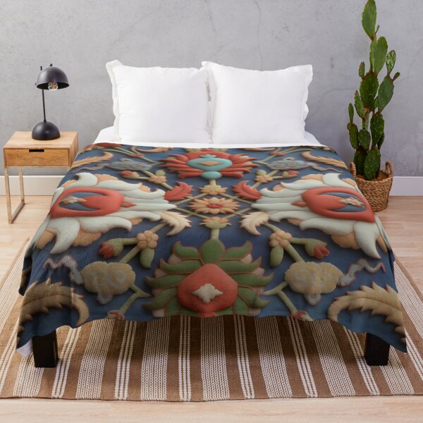 Item preview, Indian Antique Floral Rug Print designed and sold by Vicky Brago-Mitchell®.