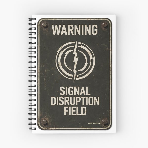 Item preview, Warning - Signal Disruption Field | Military Sign designed and sold by Artist18XF.