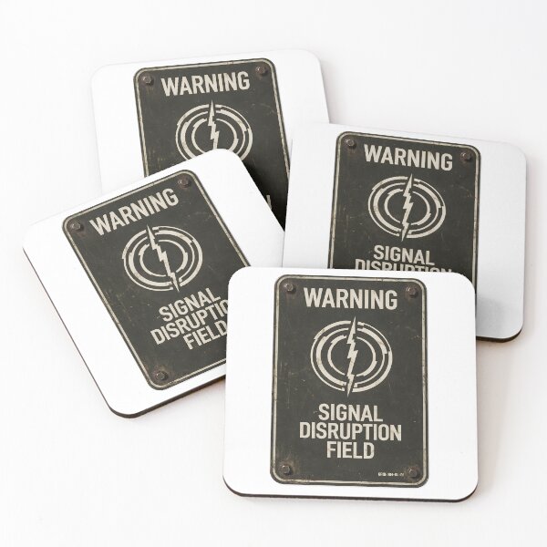 Item preview, Warning - Signal Disruption Field | Military Sign designed and sold by Artist18XF.