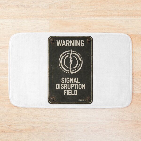Item preview, Warning - Signal Disruption Field | Military Sign designed and sold by Artist18XF.