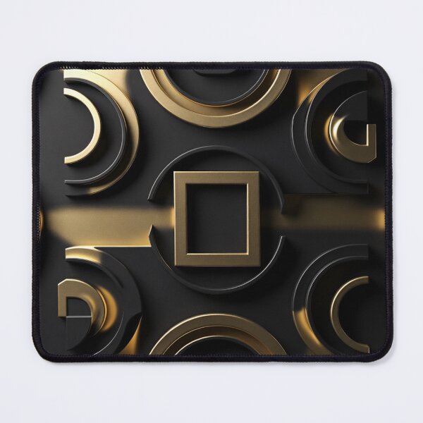 Item preview, Luxury Gold and Black Geometric Pattern designed and sold by IntelliMindDesigns.