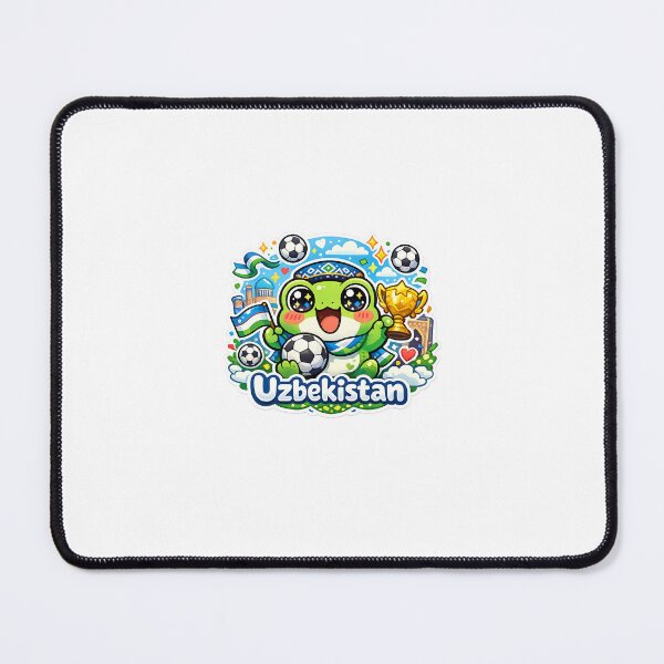 Item preview, Title: Cute Kawaii Frog Uzbekistan Football Fan Sticker designed and sold by Cozy404Lab.