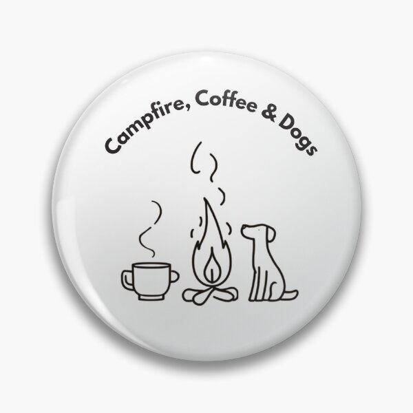 Item preview, Campfire Coffee & Dogs Cozy Outdoor Camping Quote Design designed and sold by gluxdesing.