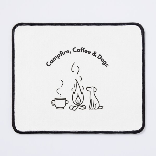 Item preview, Campfire Coffee & Dogs Cozy Outdoor Camping Quote Design designed and sold by gluxdesing.