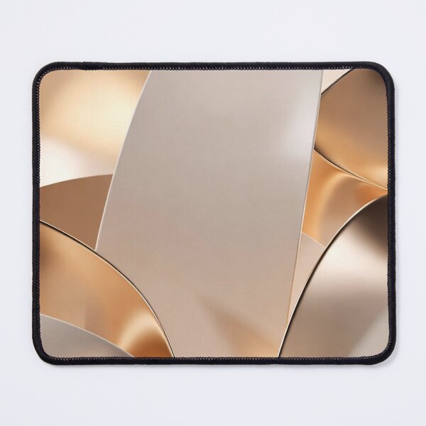 Item preview, Luxury Gold and Beige Abstract Curves designed and sold by IntelliMindDesigns.
