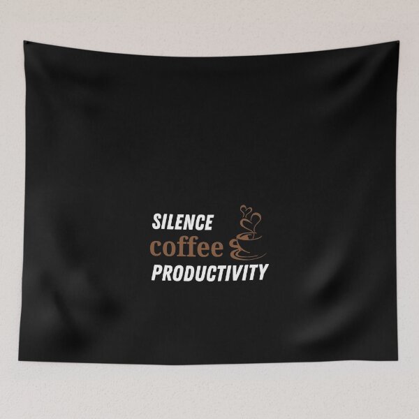 Item preview, Silence and Coffee Productivity Shirt – Introvert Work Coffee T-Shirt designed and sold by Final Chance Designs⭐️⭐️⭐️⭐️⭐️.