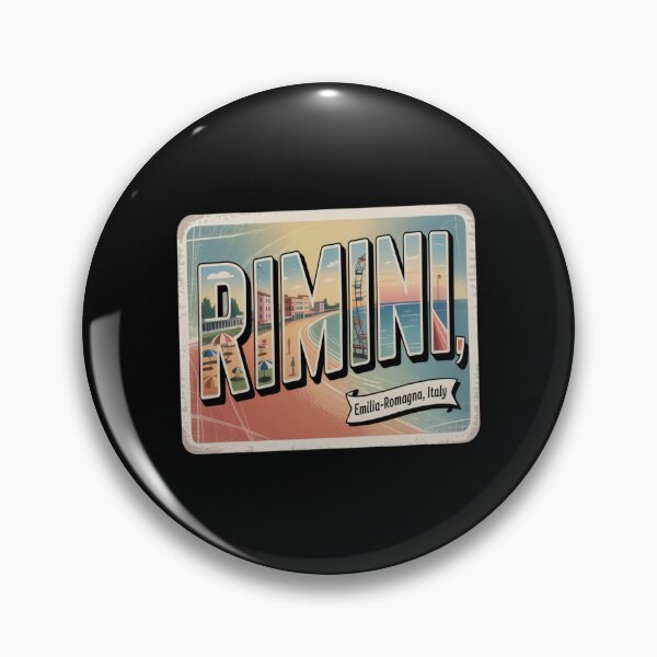 Item preview, Rimini Vintage Postcard Sticker – Emilia‑Romagna Italy Retro Beach Art designed and sold by stickercuffs.