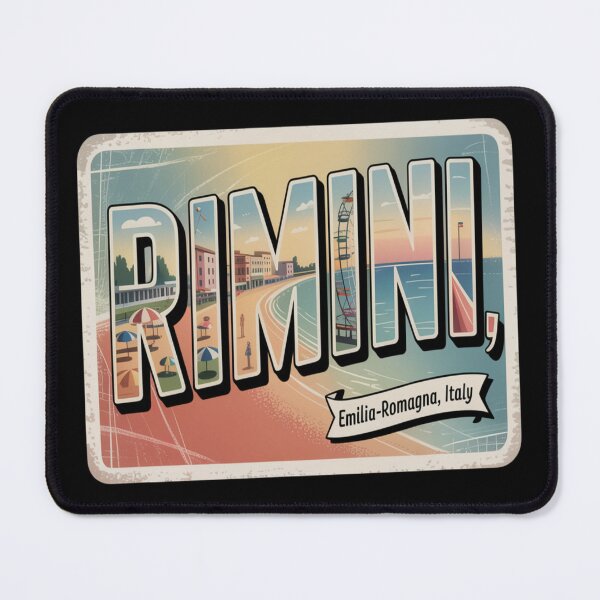 Item preview, Rimini Vintage Postcard Sticker – Emilia‑Romagna Italy Retro Beach Art designed and sold by stickercuffs.