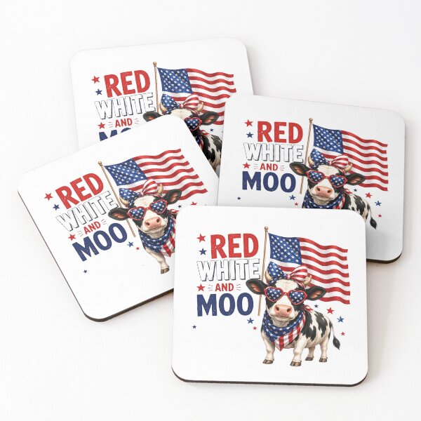 Item preview, Red White and Moo | Funny Patriotic USA Cow Design  designed and sold by Cutie Galore.