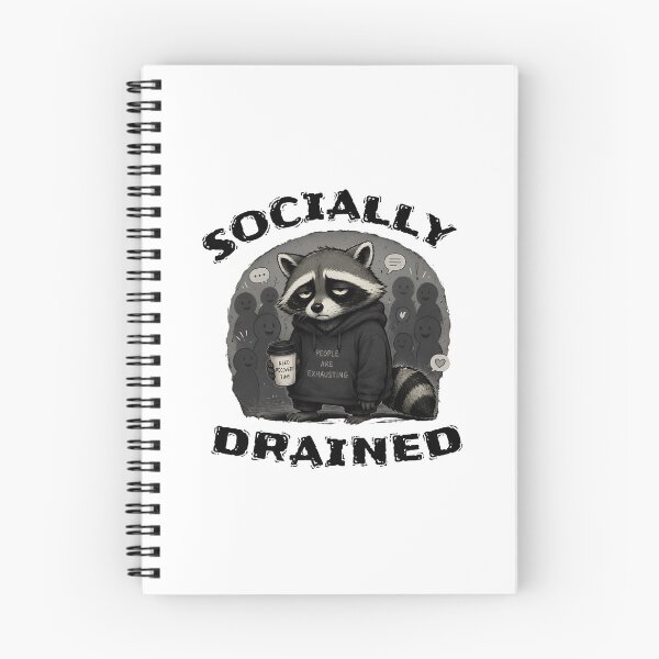 Item preview, Socially Drained Raccoon designed and sold by DesignTeamHub.