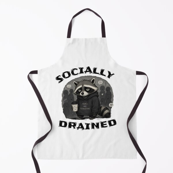 Item preview, Socially Drained Raccoon designed and sold by DesignTeamHub.