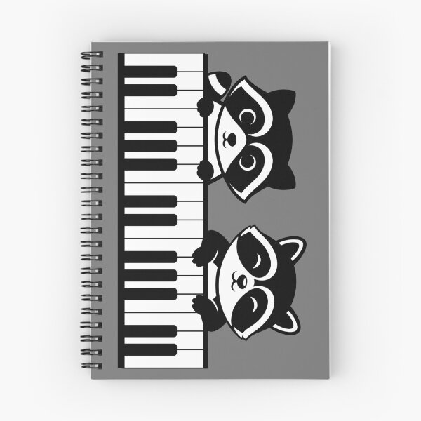 Item preview, Raccoon piano duet designed and sold by InkRiot Studios.