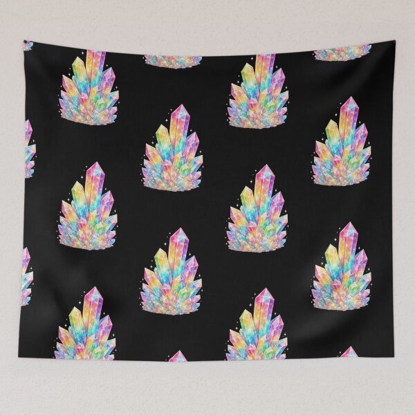 Item preview, Rainbow Crystal Cluster Holographic Art designed and sold by jgvisualarts.