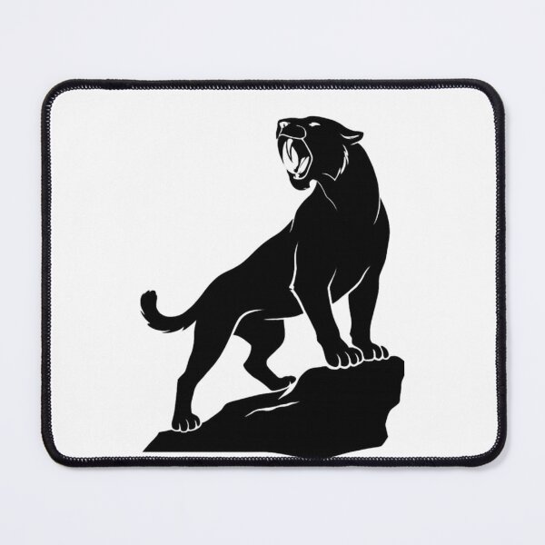 Item preview, Black Panther Silhouette Roaring on Rock | Transparent PNG designed and sold by arifali786.