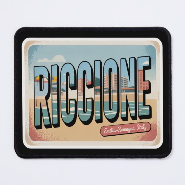 Item preview, Riccione Vintage Postcard Sticker – Emilia‑Romagna Italy Retro Beach Art designed and sold by stickercuffs.