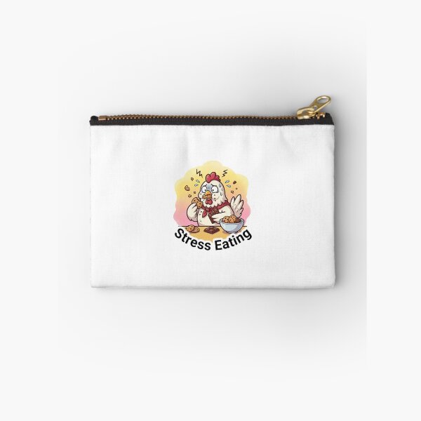 Item preview, Stress Eating Cute Chicken Sticker | Funny Snack Meme Quote | Cookies & Chocolate designed and sold by MagicDesignCre.