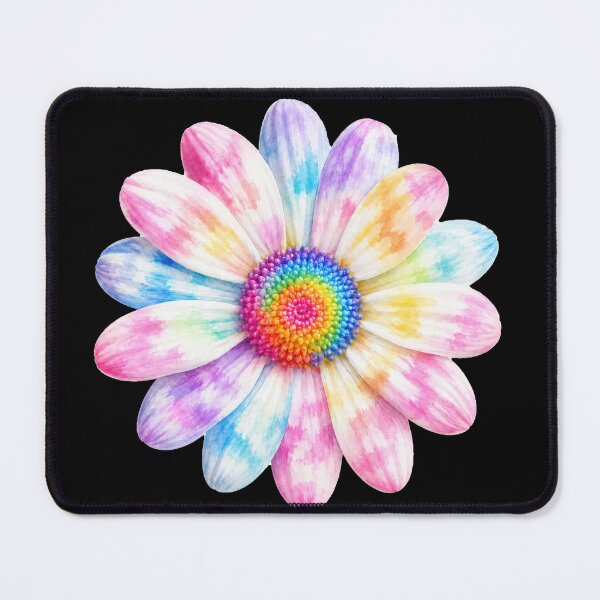 Item preview, Rainbow Tie Dye Daisy Flower designed and sold by jgvisualarts.