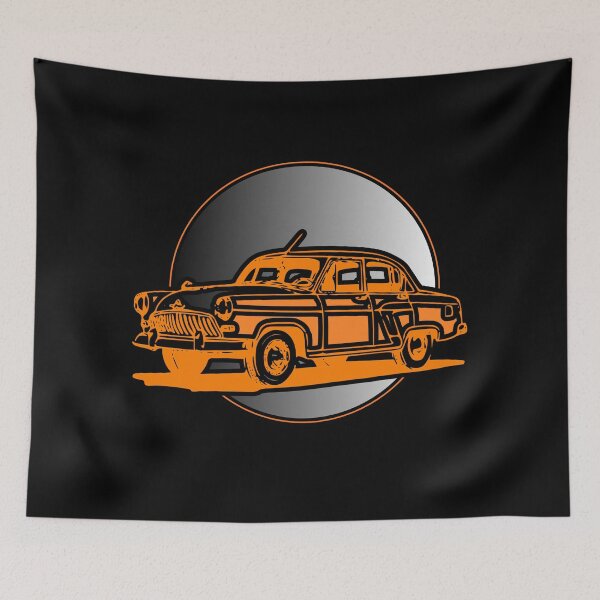 Item preview, Retro Orange Classic Car – Vintage Automotive Illustration designed and sold by Jankes88.