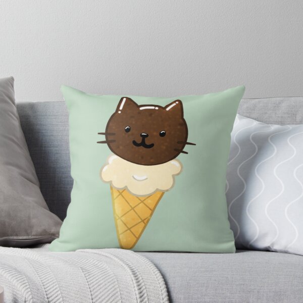 Item preview, Chocolate Cat Ice Cream Cone – Cute Cat Summerween Treat designed and sold by DerpCat Sketches.