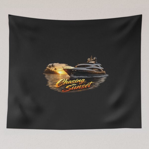 Item preview, Chasing the Sunset – Luxury Yacht Tropical Escape designed and sold by Les-Ink-Studio.