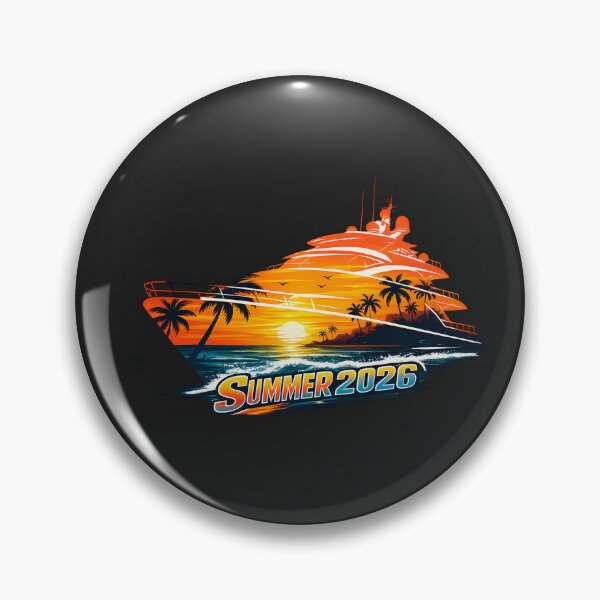 Item preview, Summer 2026 Luxury Yacht Sunset Retro Design designed and sold by Les-Ink-Studio.