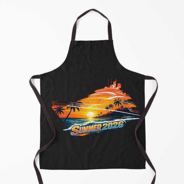 Item preview, Summer 2026 Luxury Yacht Sunset Retro Design designed and sold by Les-Ink-Studio.