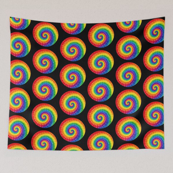 Item preview, Rainbow Tie Dye Spiral Circle designed and sold by jgvisualarts.
