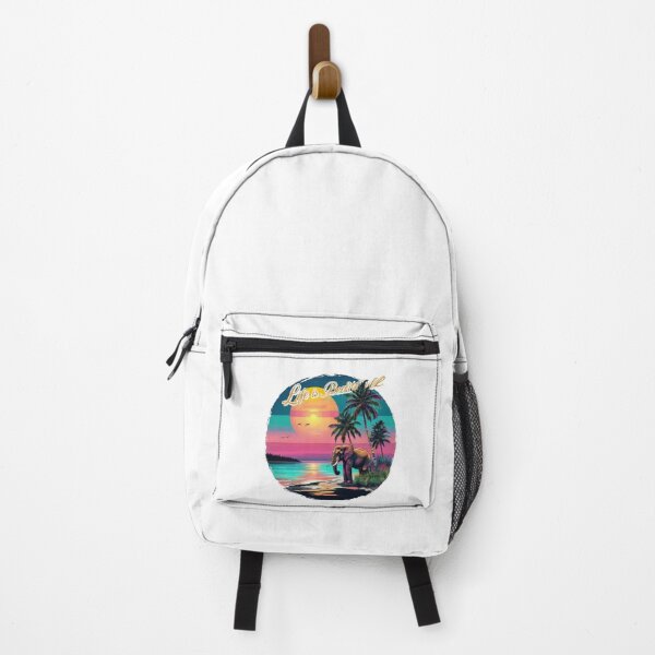 Item preview, Vibrant Tropical Sunset Elephant Retro Palm Trees Graphic designed and sold by PrintforDesign.