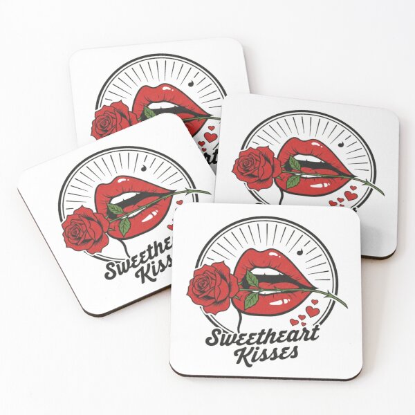 Item preview, Vintage Red Lips Rose Retro Pin-Up Sticker | 1950s Americana Classic Art Decal designed and sold by Ditstyle.