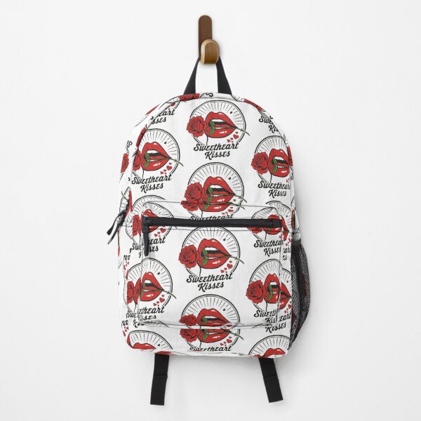 Item preview, Vintage Red Lips Rose Retro Pin-Up Sticker | 1950s Americana Classic Art Decal designed and sold by Ditstyle.