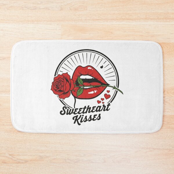 Item preview, Vintage Red Lips Rose Retro Pin-Up Sticker | 1950s Americana Classic Art Decal designed and sold by Ditstyle.