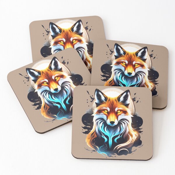 Item preview, Spiritual Neon Fox Illustration designed and sold by Ikbel Studio.
