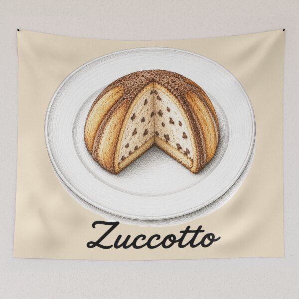 Item preview, Zuccotto – Italian Dessert Illustration designed and sold by JOANNASKAH.