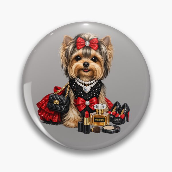 Item preview, Glamorous Yorkie Queen – Sparkle Dog Mom Design designed and sold by Yorkie Magic Studio .