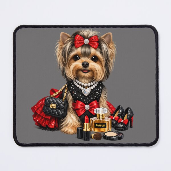 Item preview, Glamorous Yorkie Queen – Sparkle Dog Mom Design designed and sold by Yorkie Magic Studio .