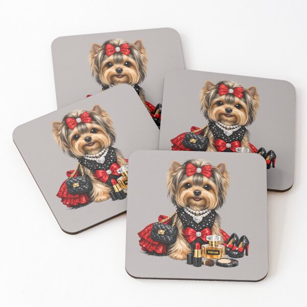 Item preview, Glamorous Yorkie Queen – Sparkle Dog Mom Design designed and sold by Yorkie Magic Studio .